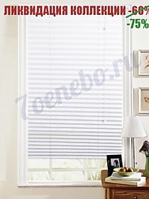 Шторы плиссе. Цвет: Белый